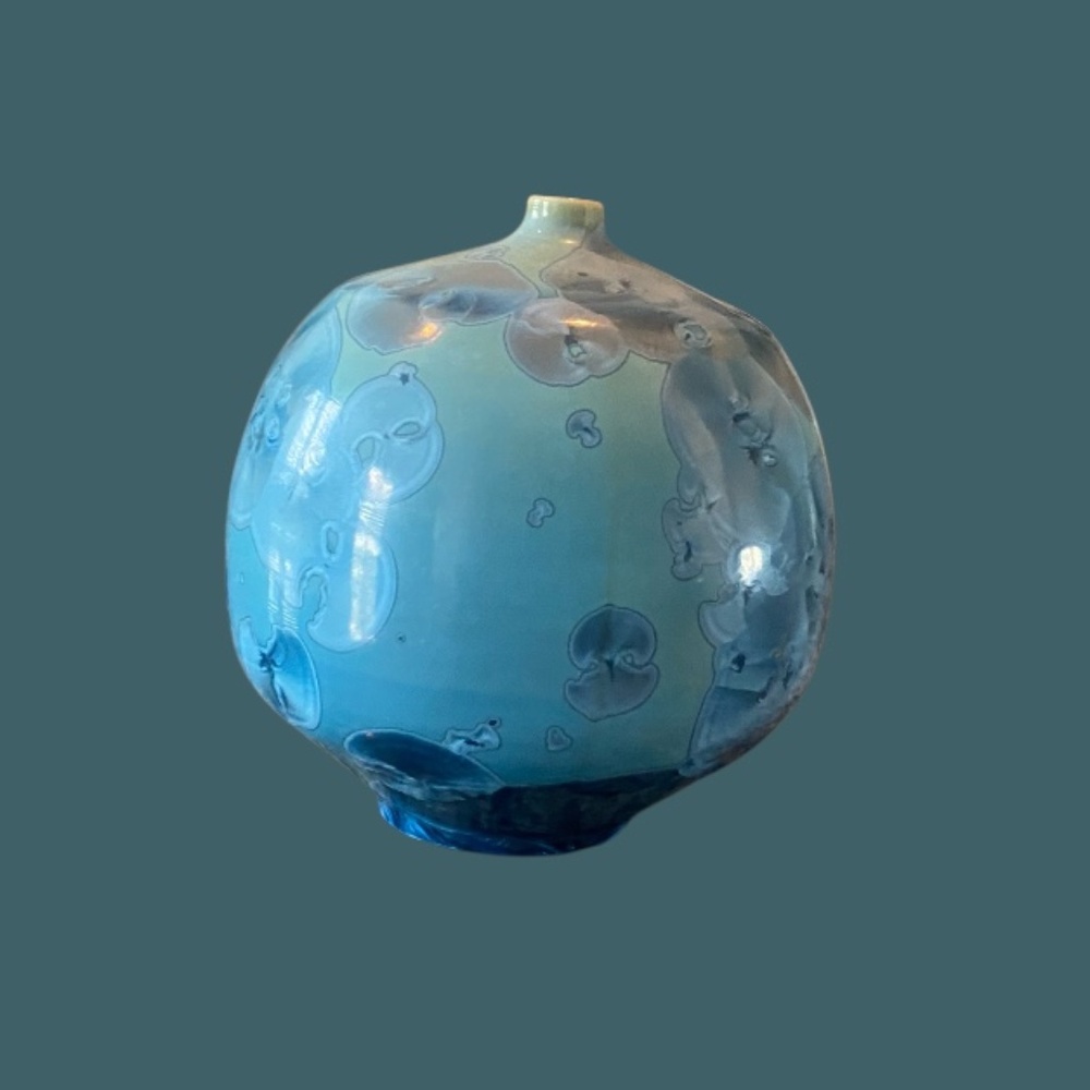 Japanese style painted pottered Vessel